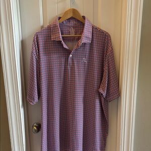 Rhoback Red and Blue Gingham Polo Shirt XXXL